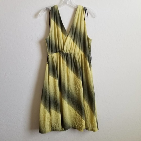 Anthropologie Maeve Green Stripe Cotton Sun Dress M - Picture 5 of 7